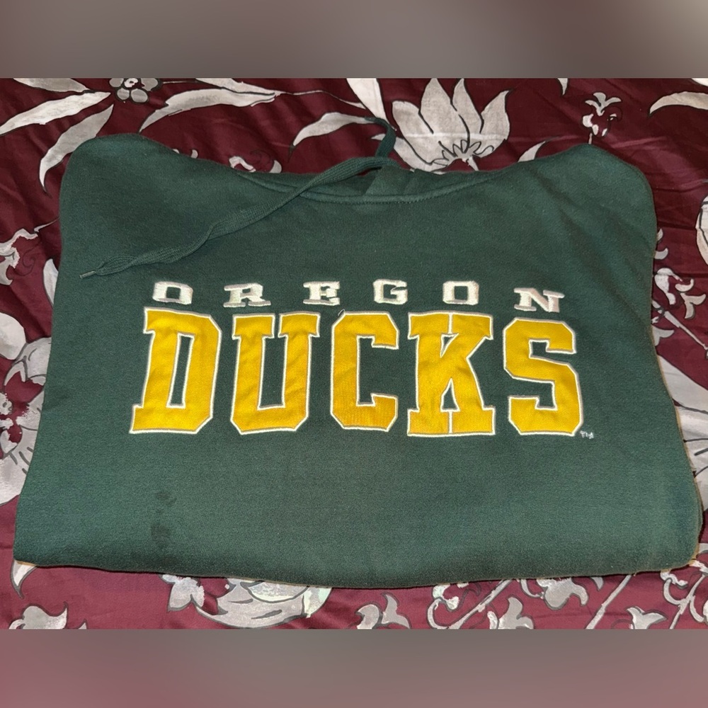 Stadium Athletics Green and Yellow Hoodie